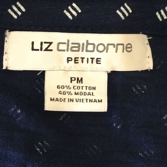 Liz Claiborne top SZ Petite M - Picture 4 of 4